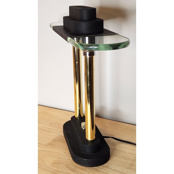 Halogen Desk Lamp ~ Art Deco Style ~ Robert Sonneman Design ~ UFO Lamp ~ Retro - Picture 4 of 10